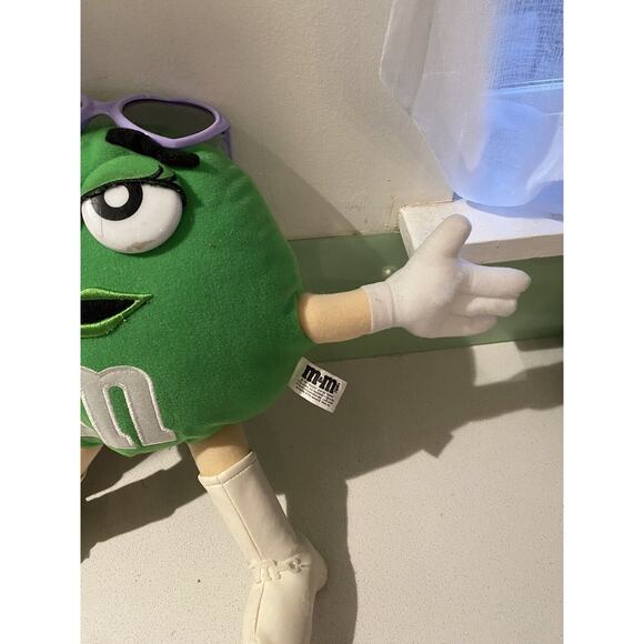 M&M"s Green Lady Character Plush Mars 11" Tall Excellent Vintage - Picture 2 of 6
